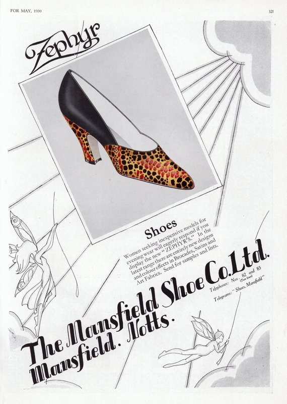 Reklame for damesko, 1930