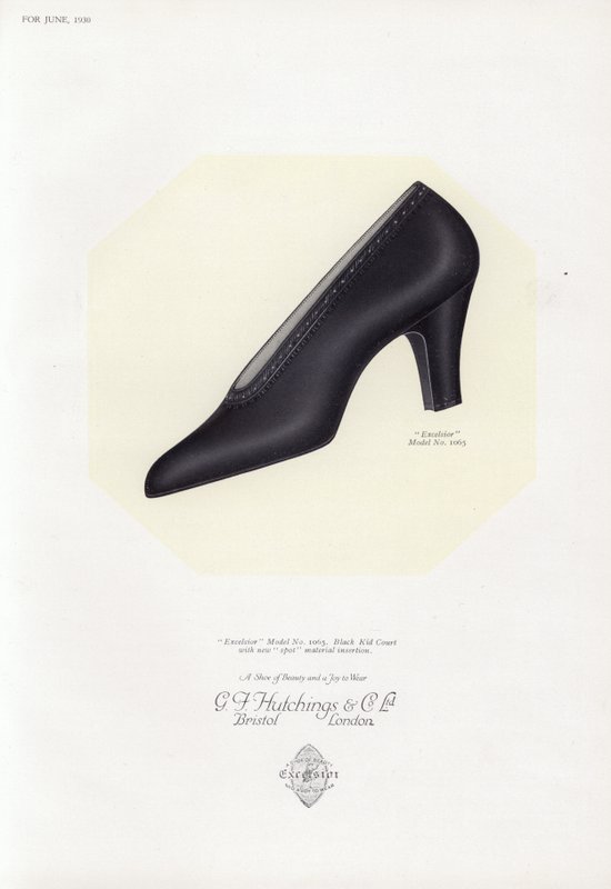 Reklame for damesko, 1930
