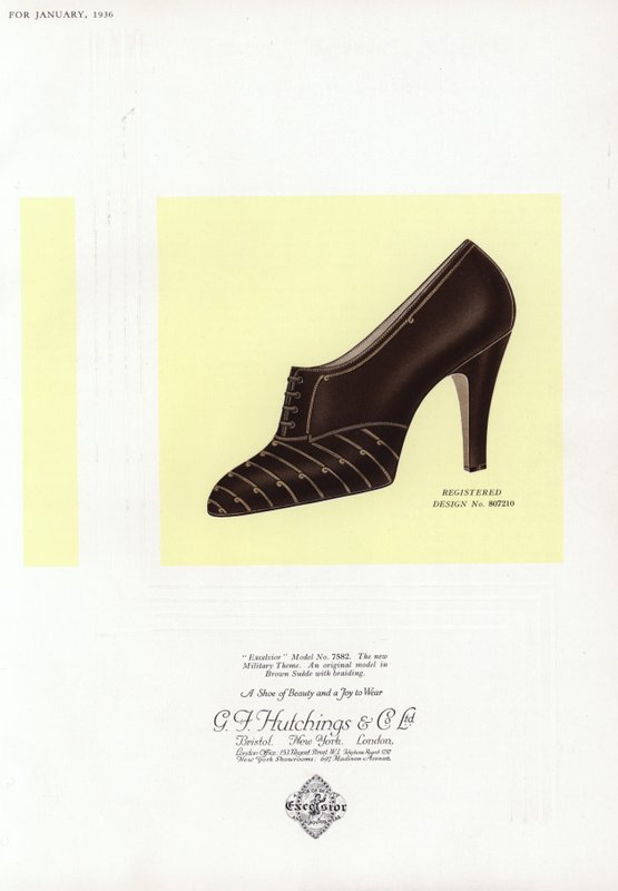 Reklame for damesko, 1930