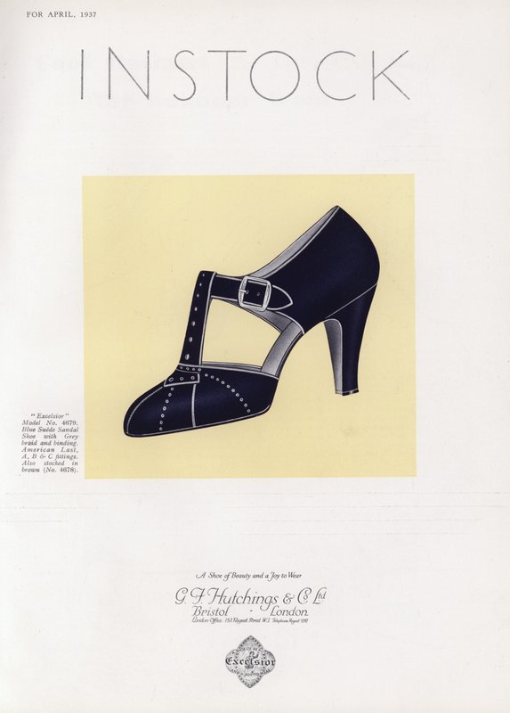 Reklame for damesko, 1930