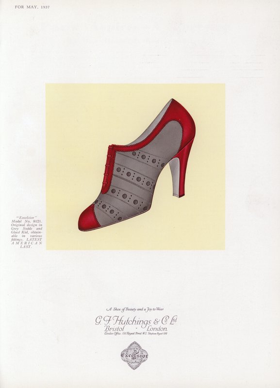 Reklame for damesko, 1930