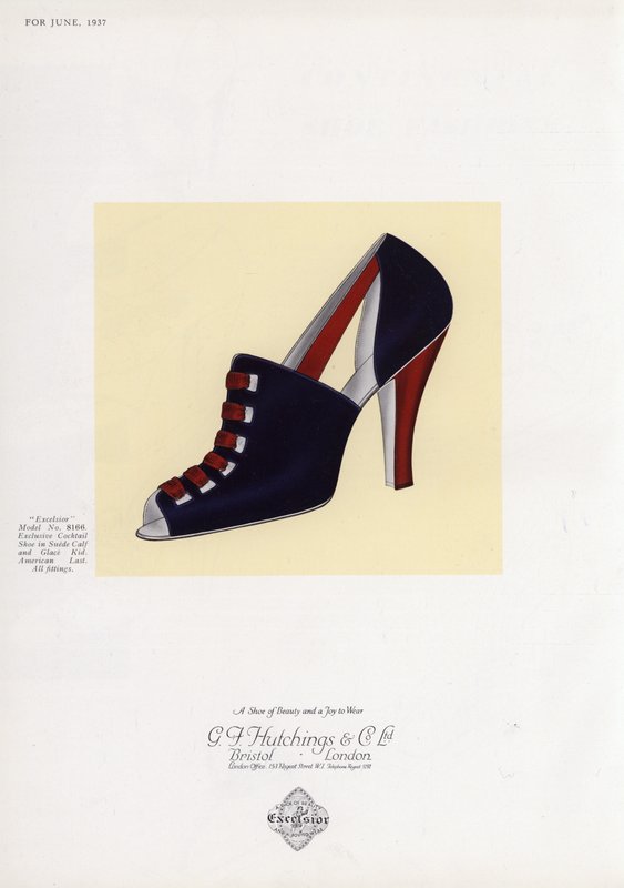 Reklame for damesko, 1930