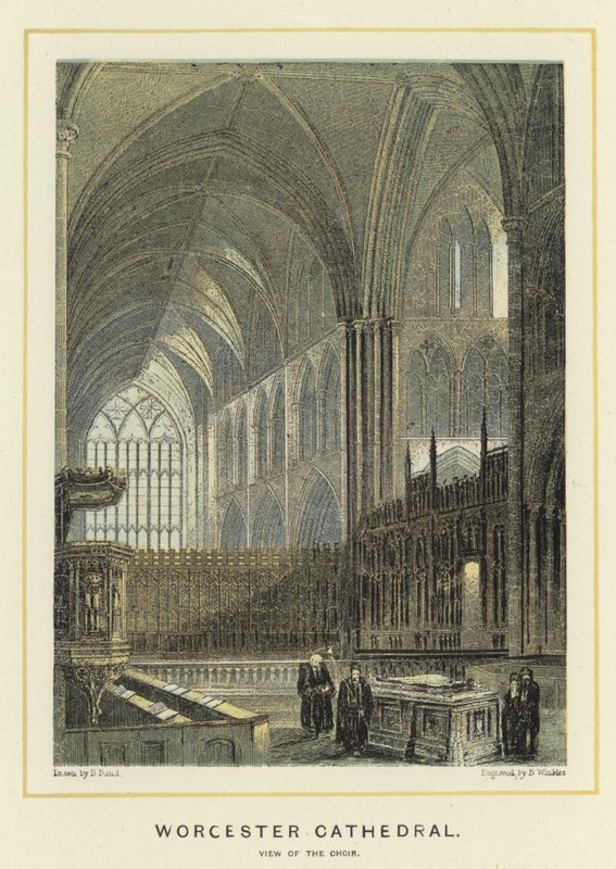 Worcester Cathedral, udsigt over koret af English School