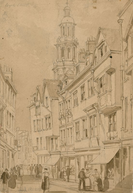 Wych Street, London (wc på papir) af English School