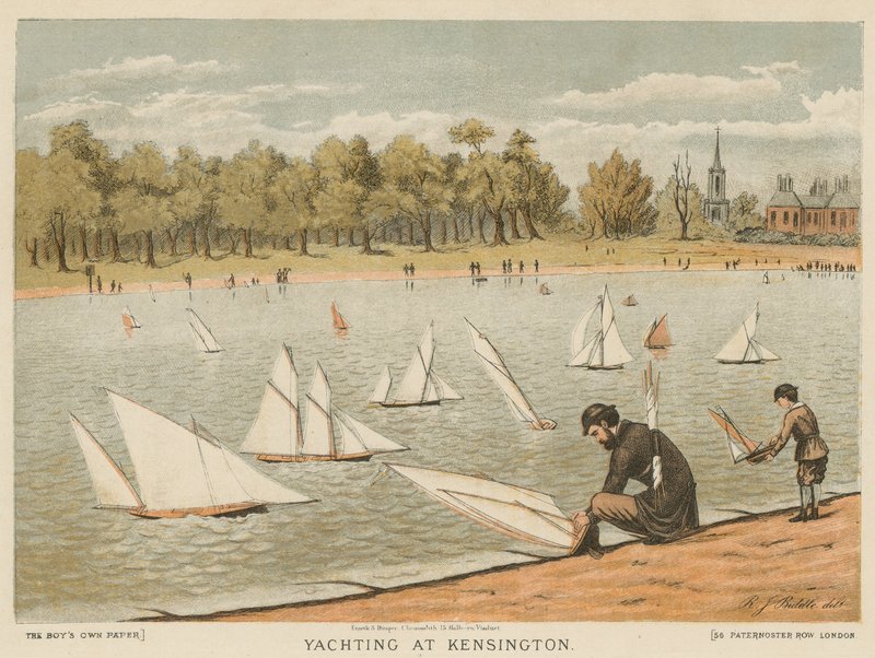 Yachting i Kensington Gardens af English School