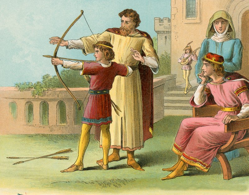 Den unge Robert te Bruce bliver uddannet ved det engelske hof af English School