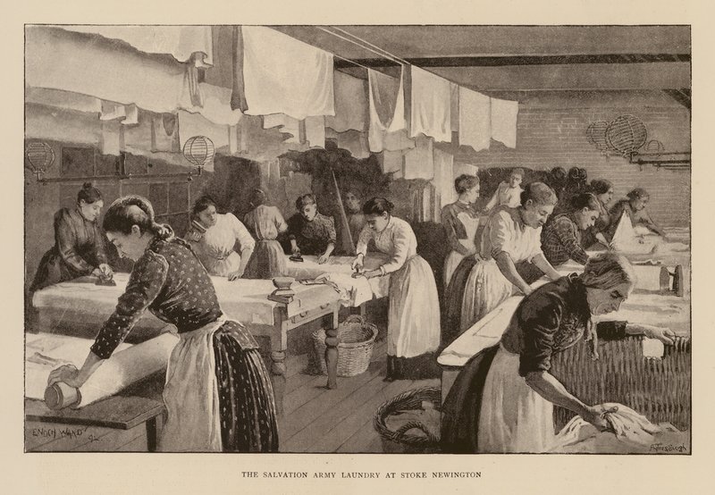 Frelsens Hærs vaskeri i Stoke Newington (gravering) af Enoch Ward