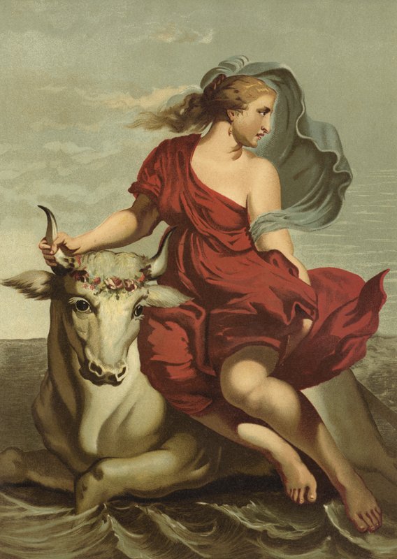 Europas voldtægt af Erasmus after Quellinus