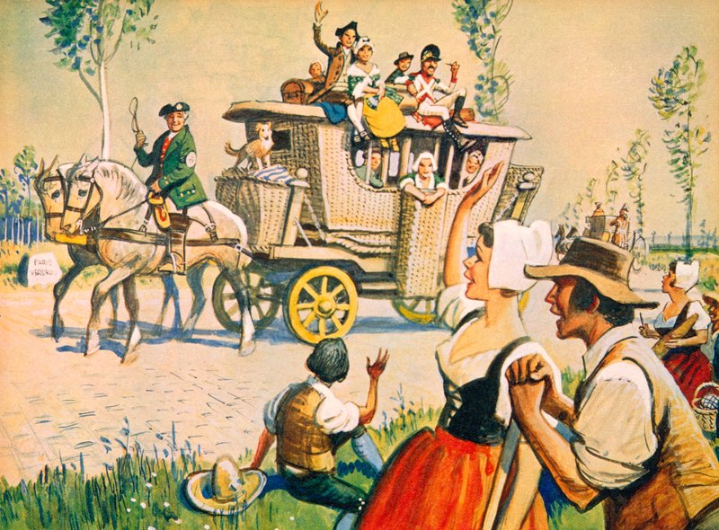En vogn på vejen mellem Paris og Versailles i 1787 af Eric Parker