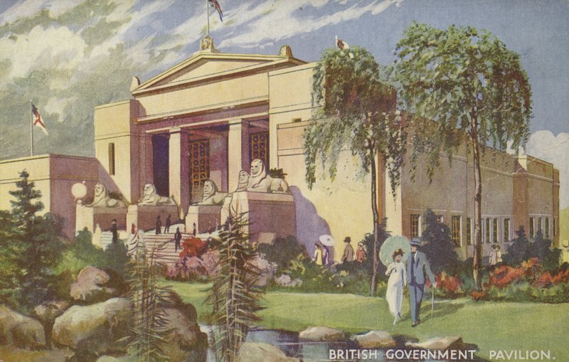 British Government Pavilion, British Empire Exhibition, Wembley, 1924 af Ernest Coffin