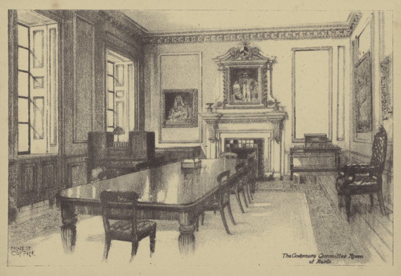 Barts guvernørers udvalgsrum af Ernest Coffin