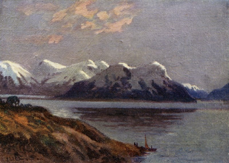 Aften på kanalen, Tierra del Fuego af Ernest William Christmas