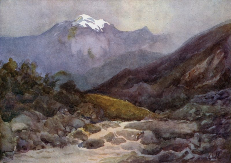 Lake Illumeni District, strømfald nær Moquehue af Ernest William Christmas