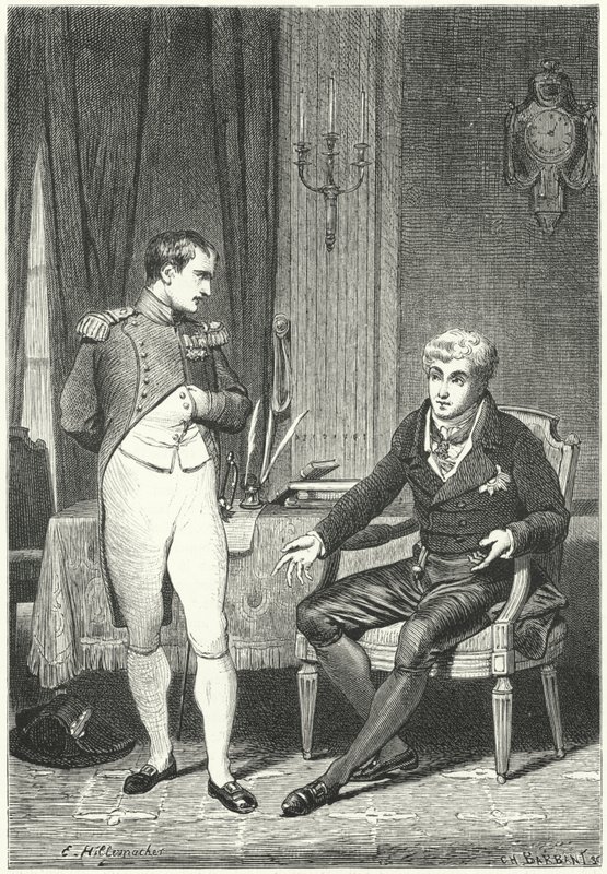 Diskussion mellem Napoleon og Metternich i Dresden af Ernest Hillemacher