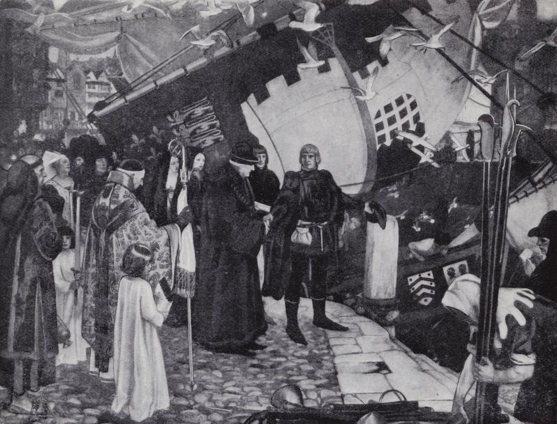 Italienskfødt engelsk opdagelsesrejsende, John Cabot, der opdagede den nordamerikanske kystlinje af Ernest (after) Board