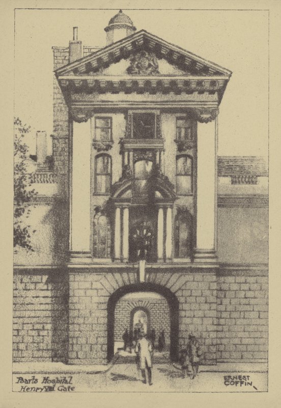 Barts Hospital, Henry VIII Gate af Ernest Coffin