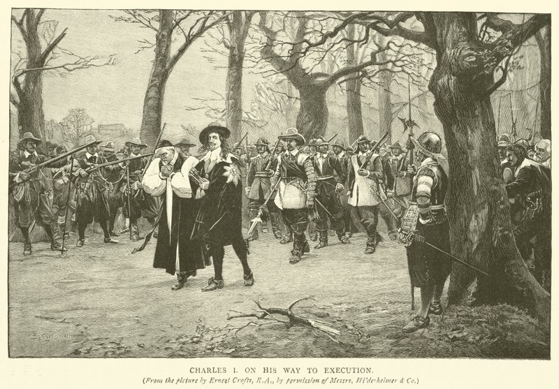 Charles I på vej til henrettelse af Ernest Crofts