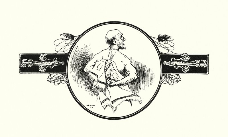 Fisker tørrer sin ryg (litografi) af Ernest Edward Briggs