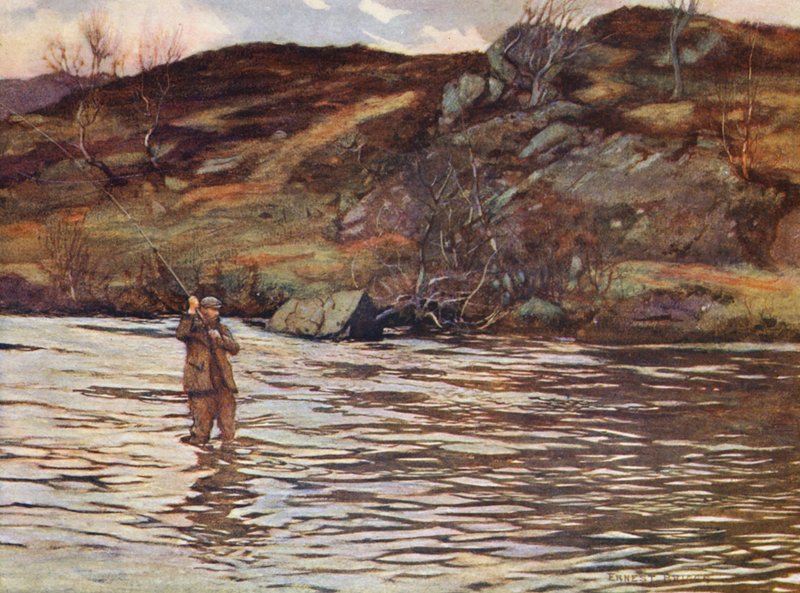 McNaughton fra Luib, på den dobbelte bøjningspool (farvelitografi) af Ernest Edward Briggs