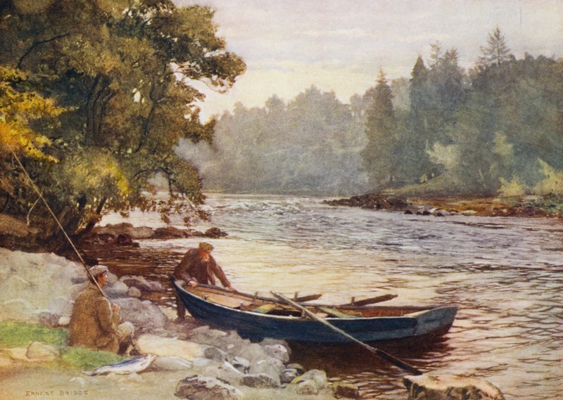 Tay nedenfor Stobhall (farvelitografi) af Ernest Edward Briggs