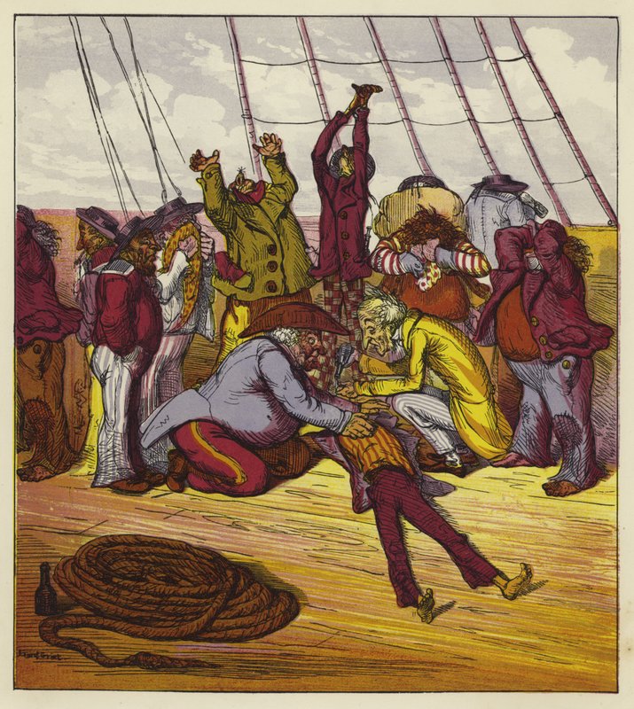 Billee besvimede ombord på Mary Jane af Ernest Henry Griset