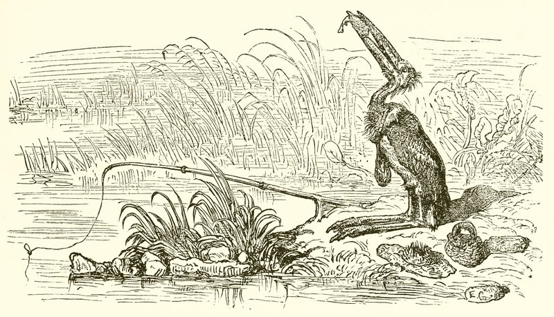 Lystfiskeren og den lille fisk af Ernest Henry Griset