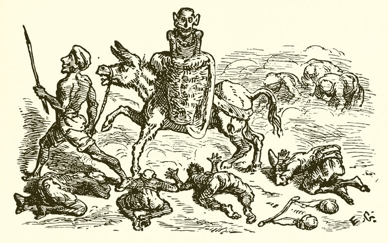 Æslet, der bærer et idol af Ernest Henry Griset