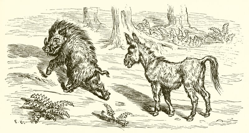 Ornen og æselet af Ernest Henry Griset