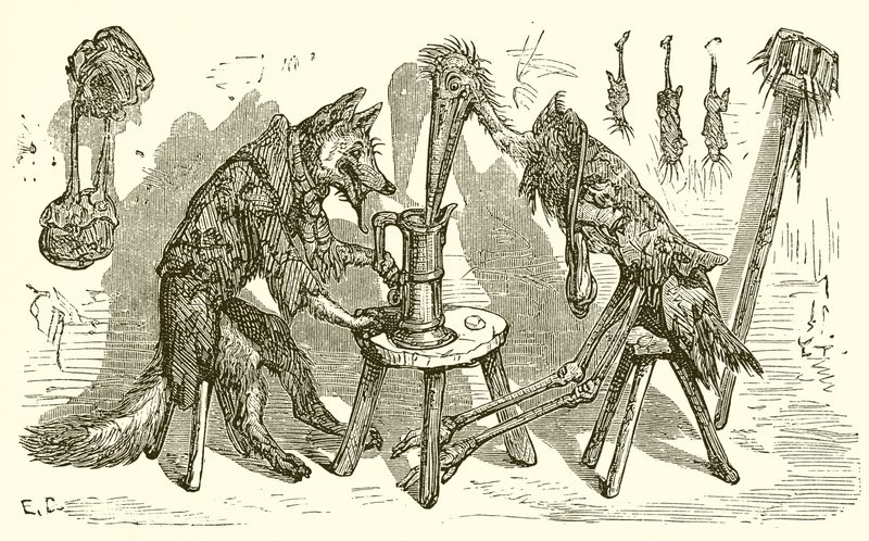 Ræven og Storken af Ernest Henry Griset
