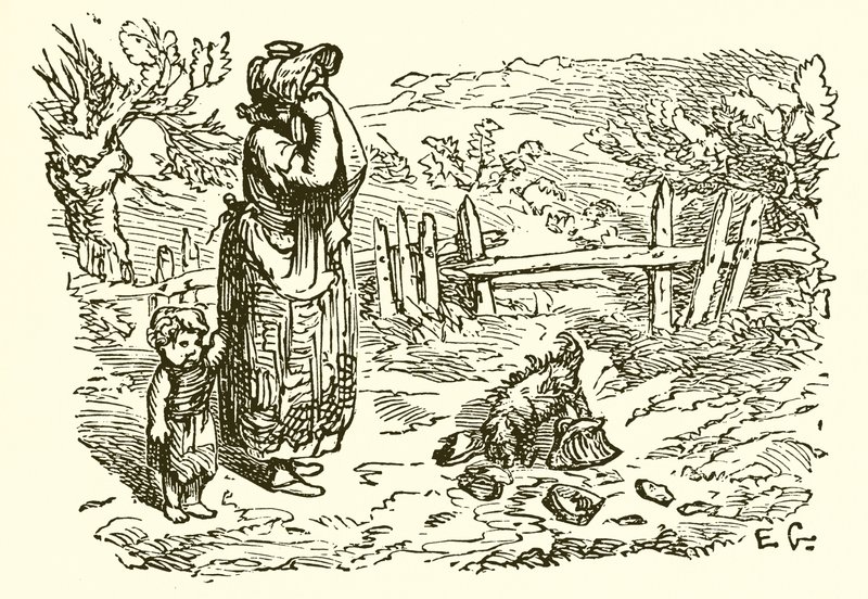 Tjenestepigen og Mælkespanden af Ernest Henry Griset