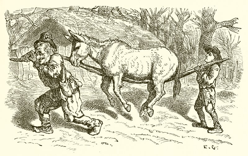 Den gamle mand, hans søn og æselet af Ernest Henry Griset