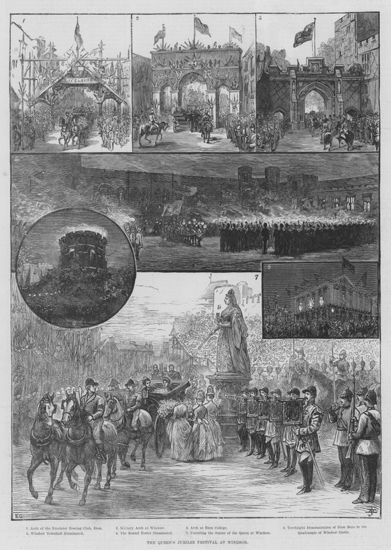 Dronningens jubilæumsfestival i Windsor af Ernest Henry Griset