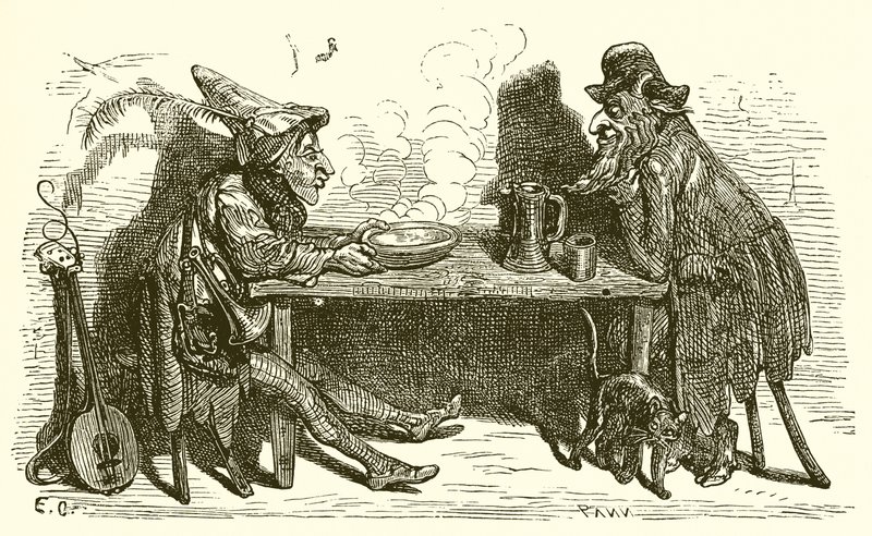 Satyren og den rejsende af Ernest Henry Griset