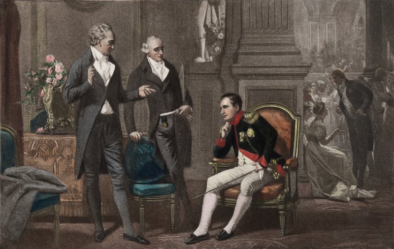 Napoleon, Goethe og Wieland (fotogravure i farve) af Ernest Hillemacher