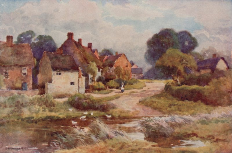 "Beggarly Broom" (farve litho) af Ernest William Haslehust