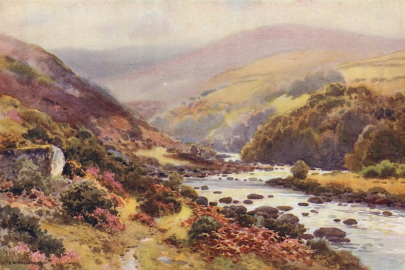 Dartmeet (farve litho) af Ernest William Haslehust