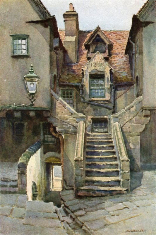 I hvid hest tæt (farve litho) af Ernest William Haslehust