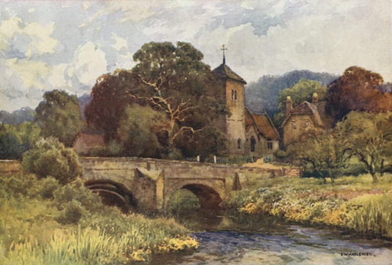 Mordiford (farve litho) af Ernest William Haslehust