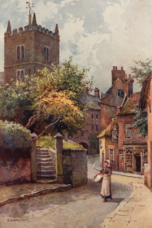 Ollerton (farve litho) af Ernest William Haslehust