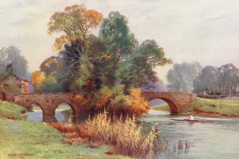 Themsen: Godstow (farvelitografi) af Ernest William Haslehust