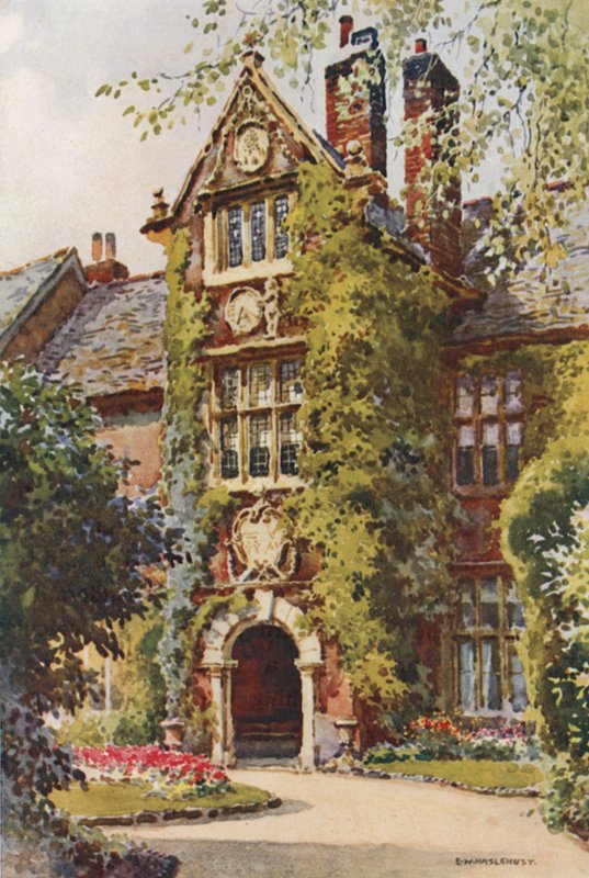 Abbedslogen (farve litho) af Ernest William Haslehust