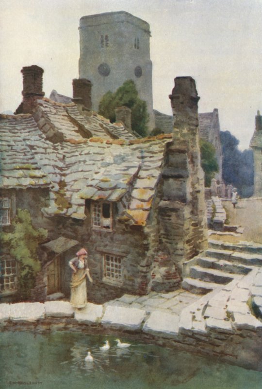 The Mill Pond, Old Swanage (farvemedlemmer) af Ernest William Haslehust