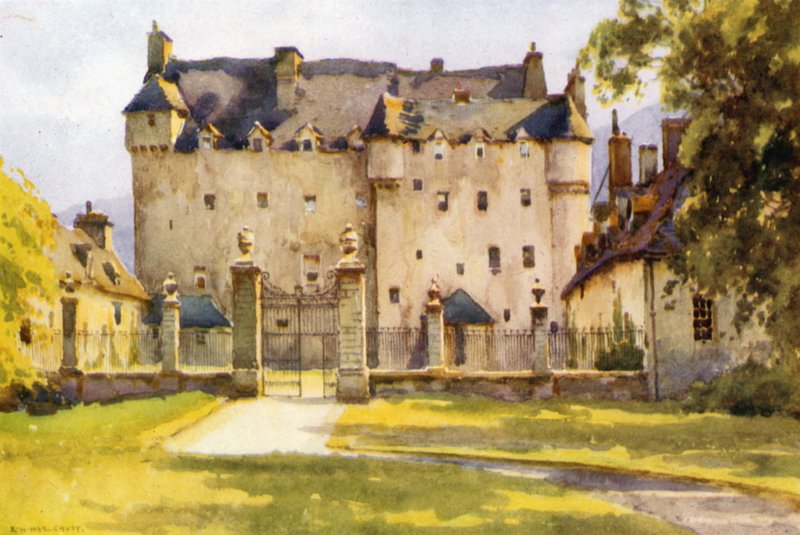 Traquair (farve litho) af Ernest William Haslehust