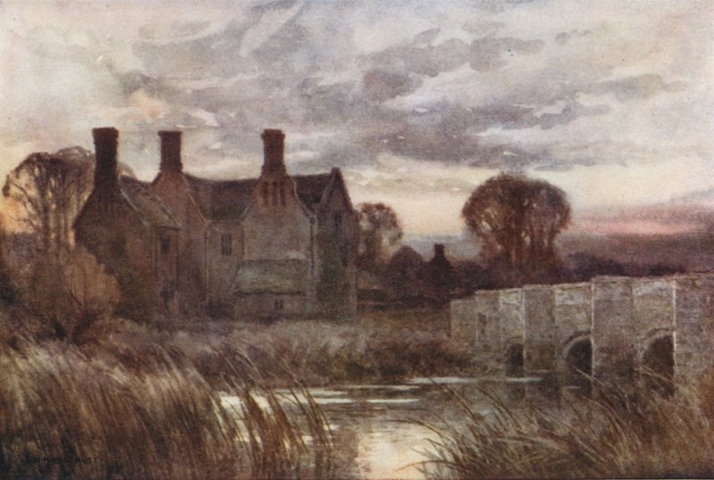 Uldhus (farve litho) af Ernest William Haslehust