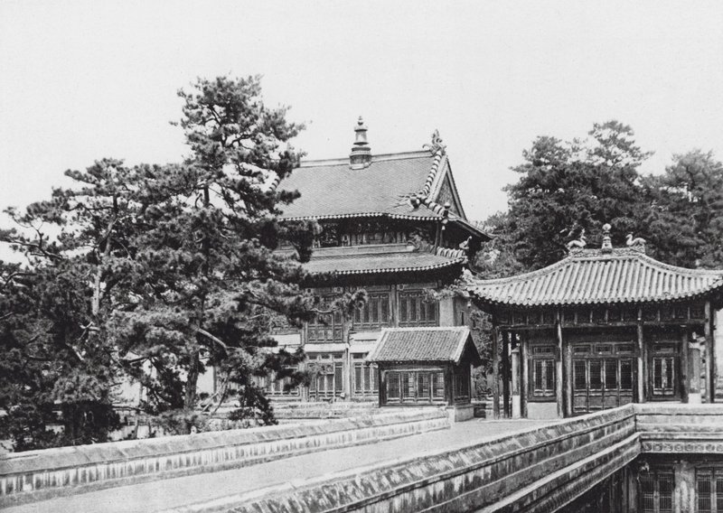 Jehol, Hingkung, Chihli, I Lama-klosteret Hingkung (s/h-foto) af Ernst Boerschmann