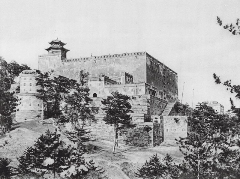 Jehol, Potala, Chihli, Hovedbygning i Potala, Udsigt fra sydvest (s/h-foto) af Ernst Boerschmann