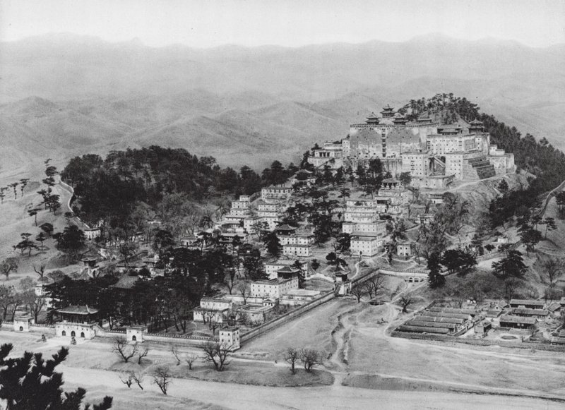 Jehol, Potala, Chihli, Lamaklosteret Potala i Jehol, udsigt fra sydøst (s/h-foto) af Ernst Boerschmann
