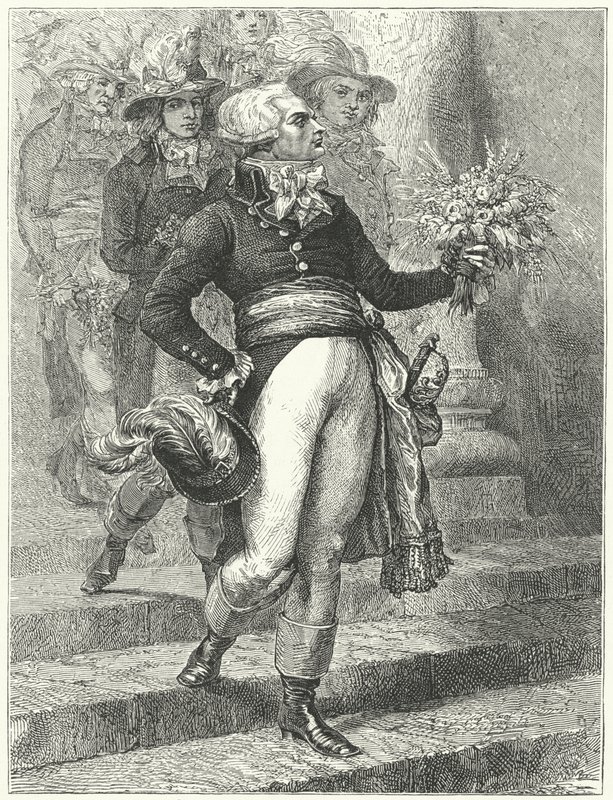 Maximilien Robespierre på dagen for det Højeste Væsens Festival af Etienne (after) Ronjat