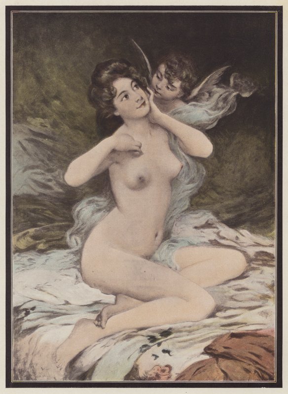 Budskab om kærlighed (farve litho) af Etienne Albert Eugene Joannon Navier
