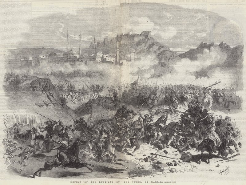 Russernes nederlag af tyrkerne ved Kars af Eugen von Guerard